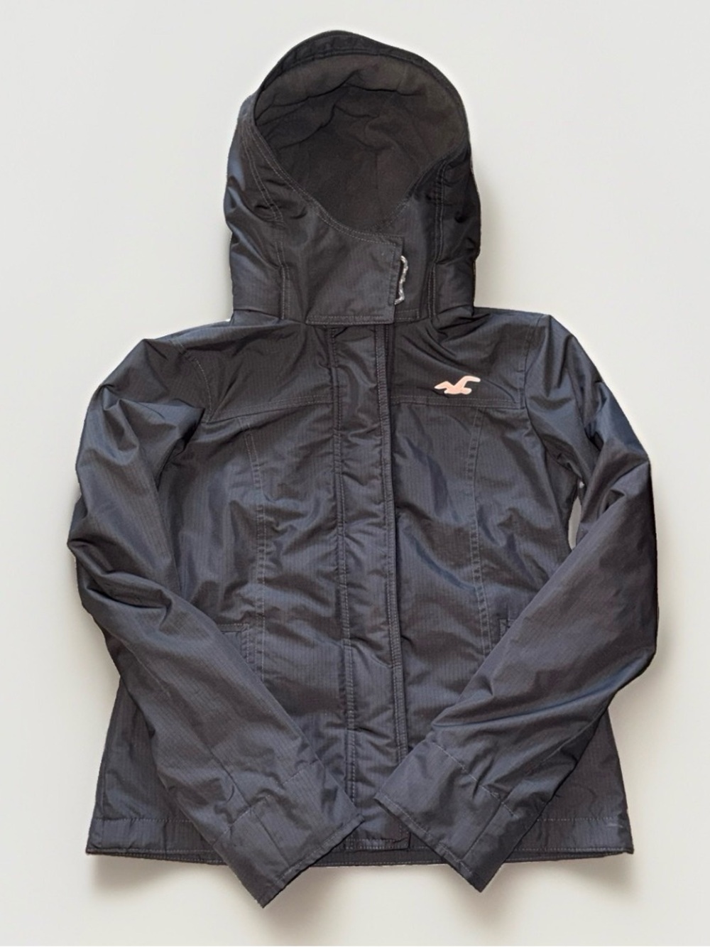Hollister All-Weather Hooded Full Zip Jacket Gray Women's Size S